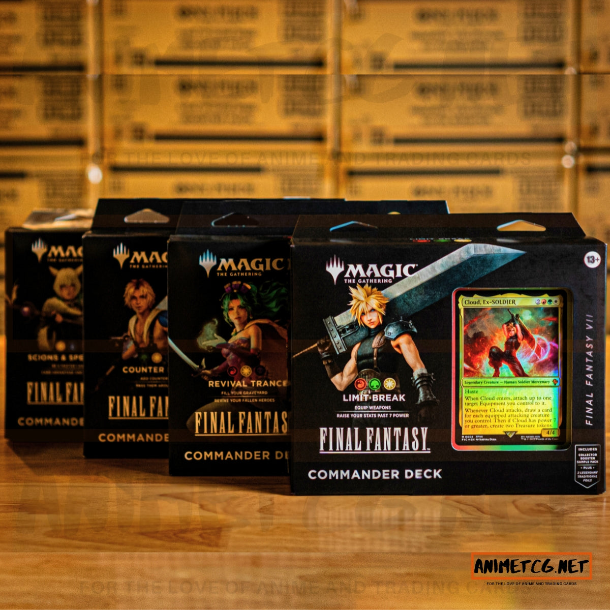 Magic The Gathering: Final Fantasy Commander 4-Deck Case Magic The Gathering: Final Fantasy Commander 4-Deck Case