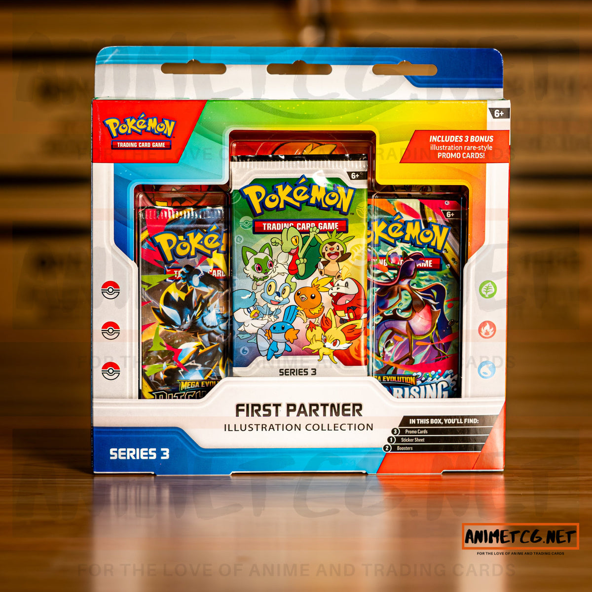 Pokémon TCG: First Partner Illustration Collection (Series 3) – sealed product front view | AnimeTCG.net