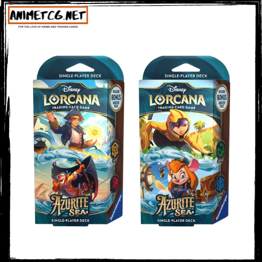 Disney Lorcana Set 6 Azurite Sea Starter Decks Set of 2