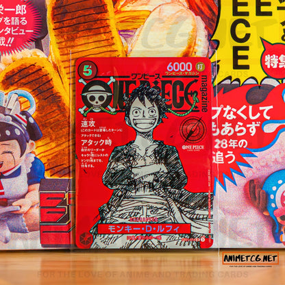 One Piece Magazine Volume 20 includes Sealed Monkey D. Luffy SR ST21-014 Japanese Promo Card