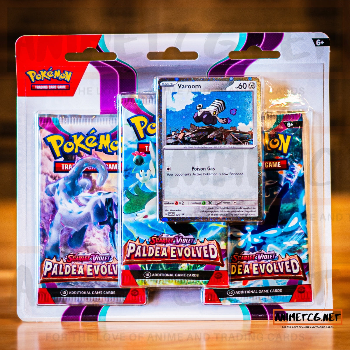 Pokémon TCG: Paldea Evolved SV02 Three Pack Blister Varoom