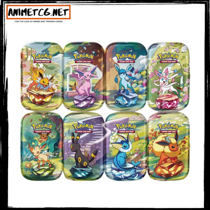 Pokemon TCG Scarlet and Violet Prismatic Evolutions Mini Tins 8 Count Display