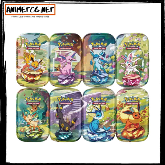 Pokemon TCG Scarlet and Violet Prismatic Evolutions Mini Tins 8 Count Display