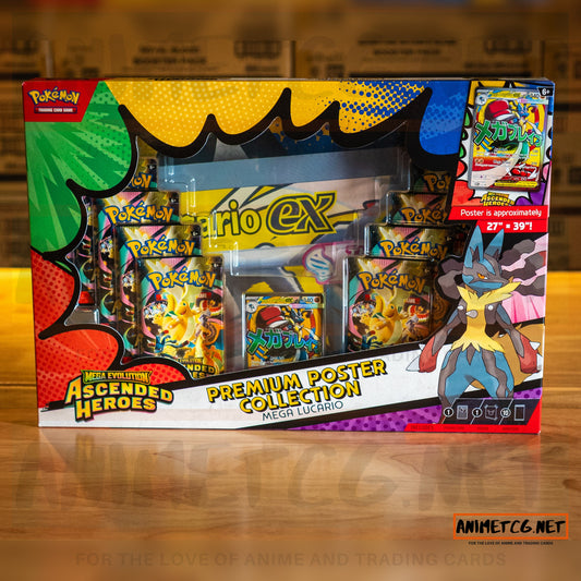 Pokémon TCG Mega Evolution Ascended Heroes Premium Poster Collection - Mega Lucario - animetcg.net