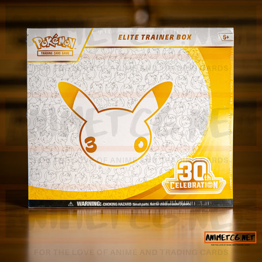 Pokémon TCG: 30th Celebration Elite Trainer Box – sealed product front view | AnimeTCG.net