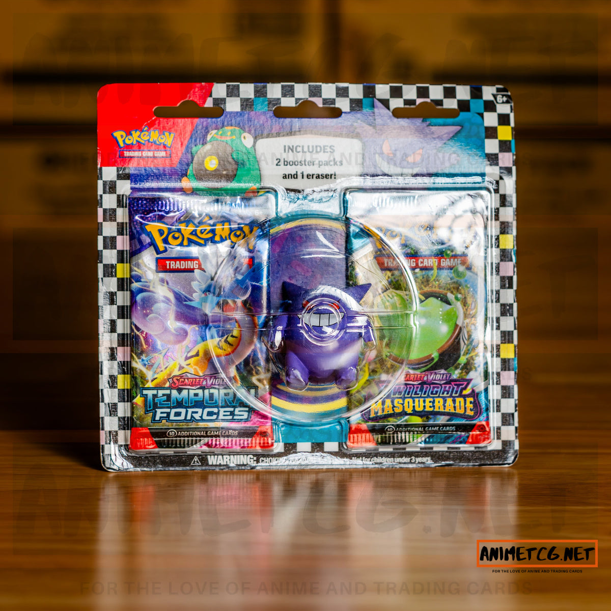 Pokémon TCG: Back to School Eraser Blister 2024 (Gengar) – sealed product front view | AnimeTCG.net
