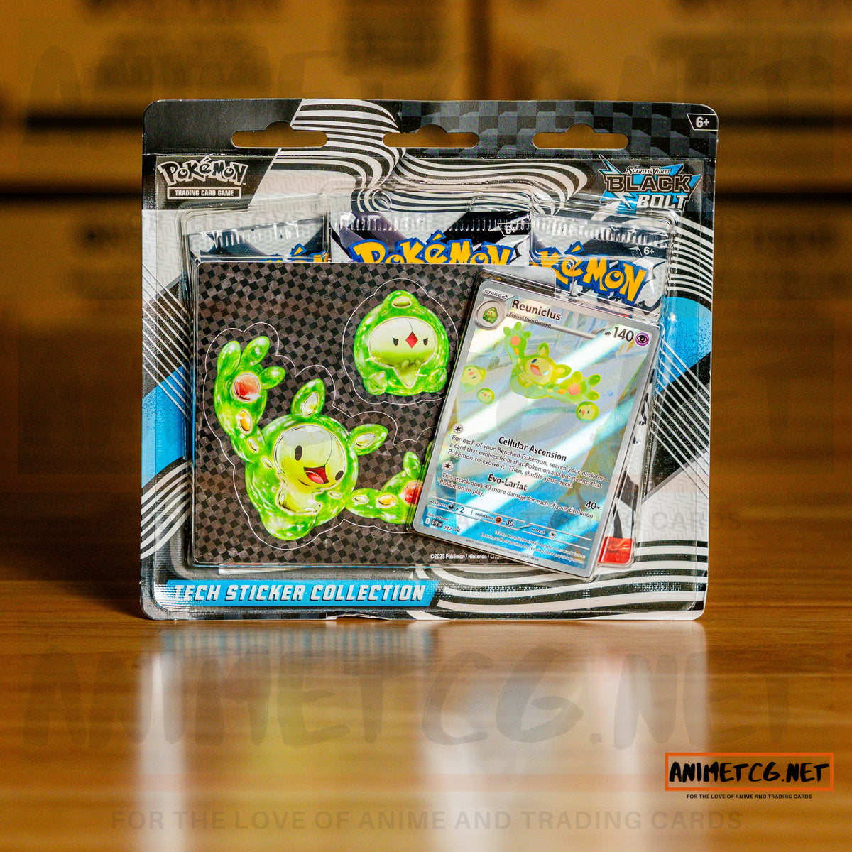 Pokémon TCG: Scarlet & Violet Black Bolt Tech Sticker Collection (Reuniclus) – sealed product front view | AnimeTCG.net