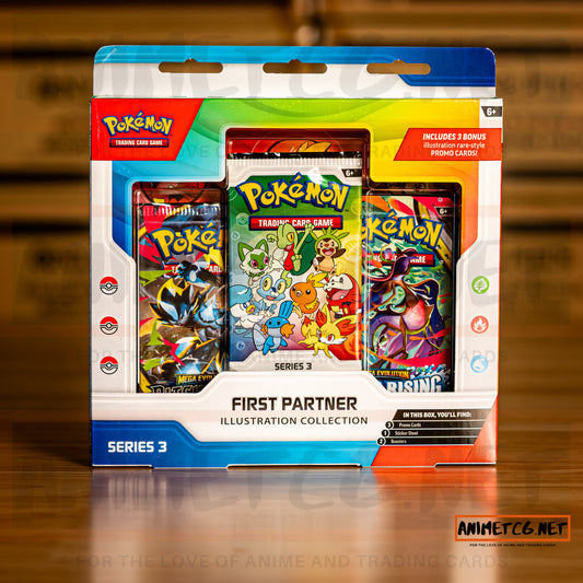 Pokémon TCG: First Partner Illustration Collection (Series 3) – sealed product front view | AnimeTCG.net