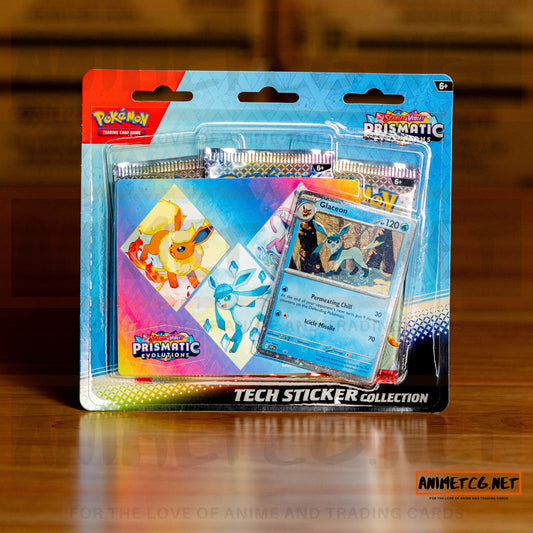 Pokémon TCG: Prismatic Evolutions Tech Sticker Collection (Glaceon) – sealed product front view | AnimeTCG.net
