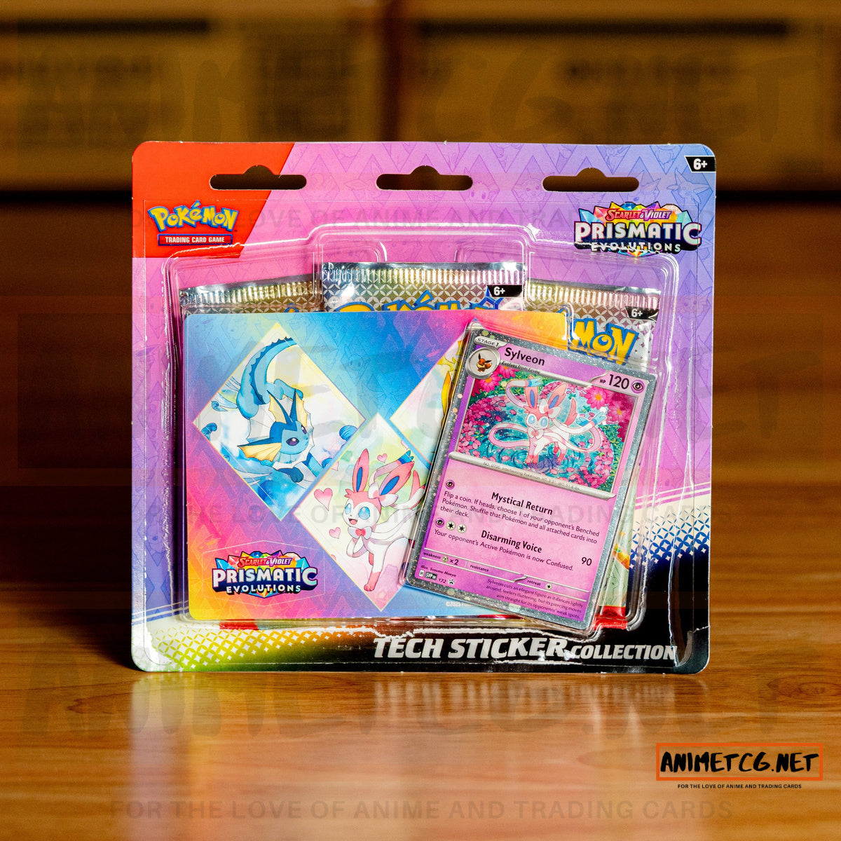 Pokémon TCG: Prismatic Evolutions Tech Sticker Collection (Sylveon) – sealed product front view | AnimeTCG.net