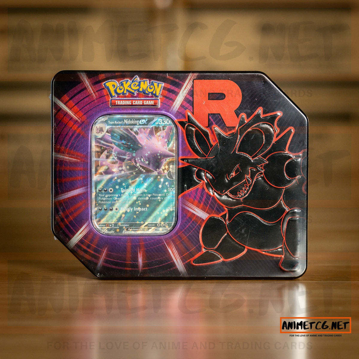 Pokémon TCG Team Rocket Tin (Team Rocket's Nidoking ex) - animetcg.net
